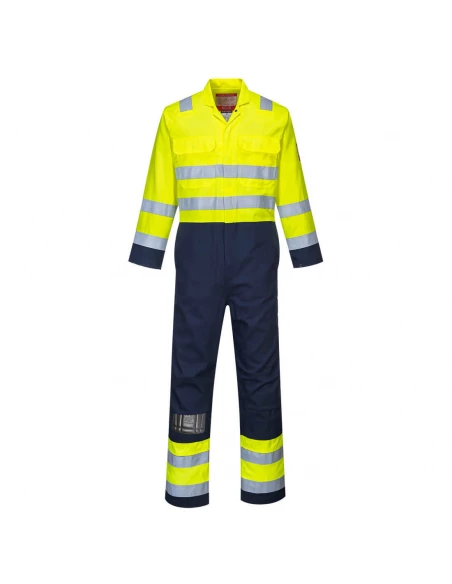 Combinaison Hi-Vis Anti-Statique Bizflame Pro couleur : Jaune/Marine taille XXL - PORTWEST