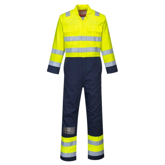 Combinaison Hi-Vis Anti-Statique Bizflame Pro couleur : Jaune/Marine taille XXXL - PORTWEST