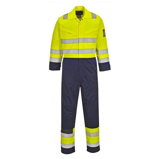 Combinaison HV MODAFLAME couleur : Jaune/Marine taille S - PORTWEST