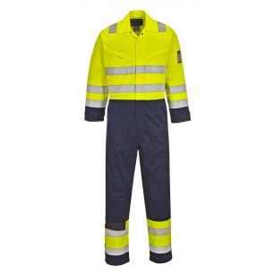 Combinaison HV MODAFLAME couleur : Jaune/Marine taille XL - PORTWEST