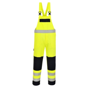 Cotte à bretelle Hivis multirisques couleur : Jaune/Marine taille M - PORTWEST