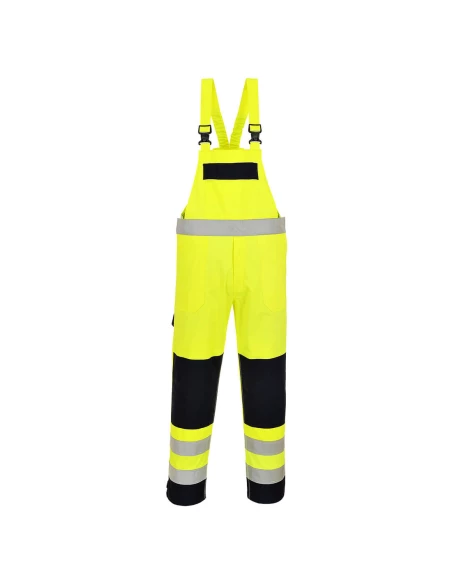 Cotte à bretelle Hivis multirisques couleur : Jaune/Marine taille XL - PORTWEST
