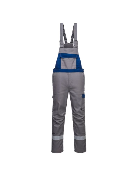 Cotte à Bretelles Bizflame Ultra Bicolore couleur : Gris taille S - PORTWEST
