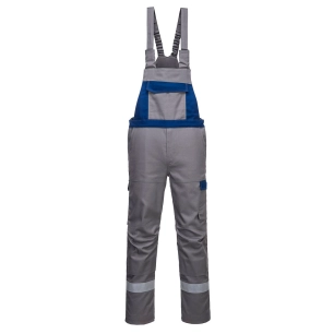 Cotte à Bretelles Bizflame Ultra Bicolore couleur : Gris taille XL - PORTWEST