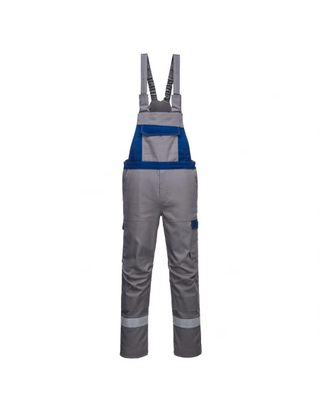 Cotte à Bretelles Bizflame Ultra Bicolore couleur : Gris taille XXXL - PORTWEST