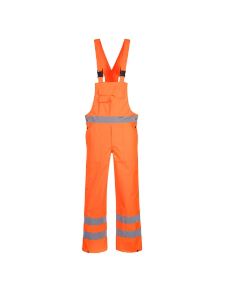 Cotte à bretelles Hi-Vis non doublée couleur : Orange taille S - PORTWEST