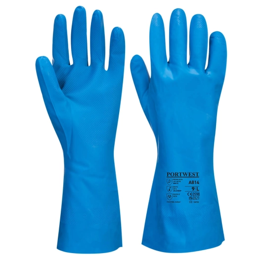 Gant Nitrile Contact Alimentaire couleur : Bleu taille XXL - PORTWEST