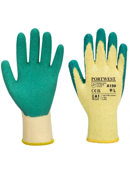 Gant tricoté enduit Latex Classique couleur : Vert taille XL - PORTWEST