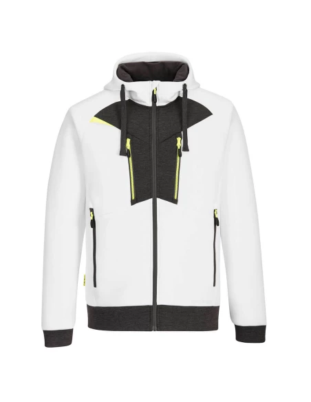 Sweat à capuche zippé DX4 couleur : Blanc taille M - PORTWEST