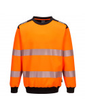 Sweat à col rond PW3 haute-visibilité couleur : Orange/Noir taille XXL - PORTWEST