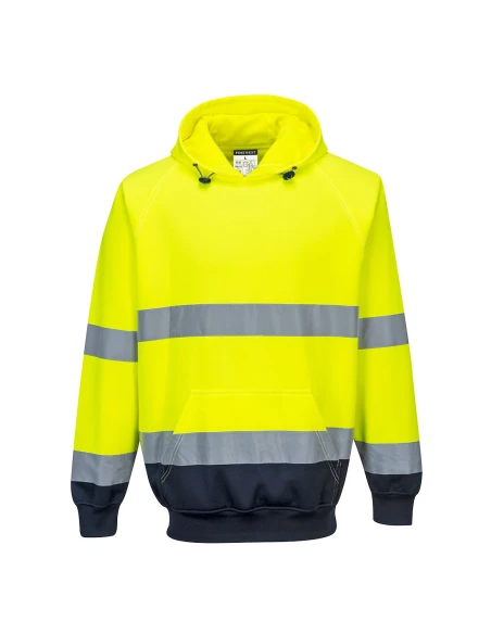 Sweat shirt à capuche bicolore couleur : Jaune/Marine taille XXXL - PORTWEST
