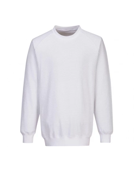 sweat shirt anti statique ESD couleur : Blanc taille L - PORTWEST