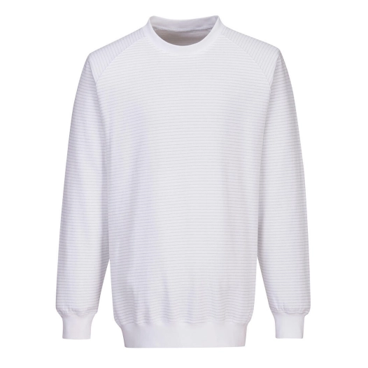 sweat shirt anti statique ESD couleur : Blanc taille XXXL - PORTWEST