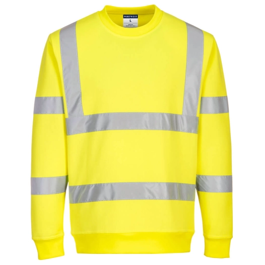 Sweat shirt Eco Haute Visibilité couleur : Jaune taille L - PORTWEST