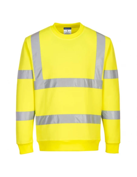 Sweat shirt Eco Haute Visibilité couleur : Jaune taille L - PORTWEST