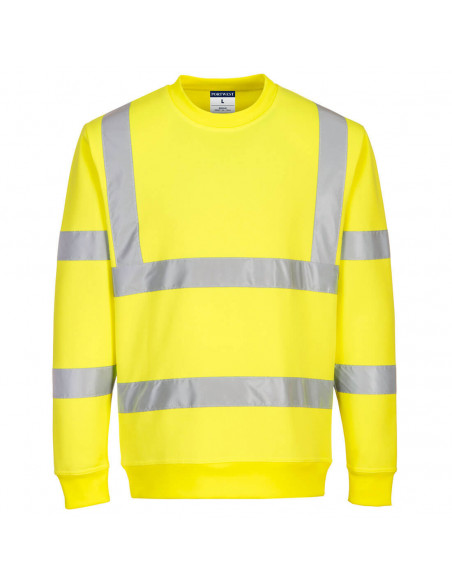 Sweat shirt Eco Haute Visibilité couleur : Jaune taille S - PORTWEST