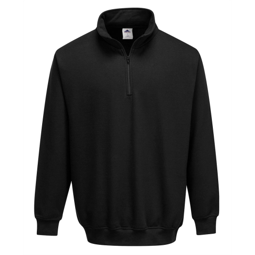 Sweatshirt col zippé Sorrento couleur : Noir taille XXL - PORTWEST
