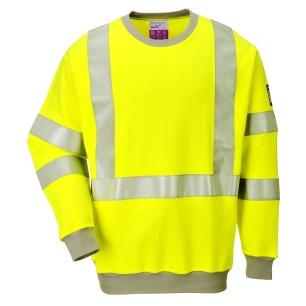 Sweatshirt FR antistatique Hi-Vis couleur : Jaune taille S - PORTWEST