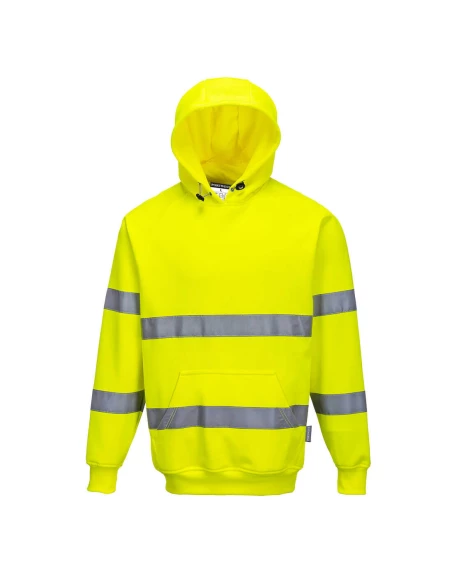Sweatshirt Haute Visibilité à capuche couleur : Jaune taille M - PORTWEST