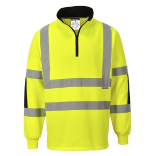 Sweatshirt Rugby Xenon couleur : Jaune taille L - PORTWEST