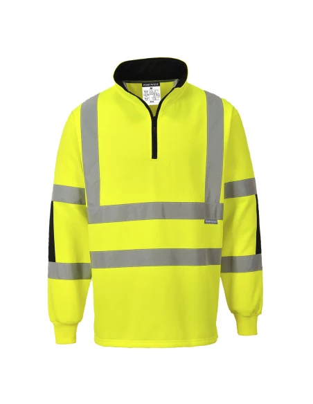 Sweatshirt Rugby Xenon couleur : Jaune taille XS - PORTWEST