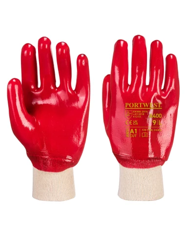 PVC Poignet Tricot couleur : Rouge taille XXL - PORTWEST