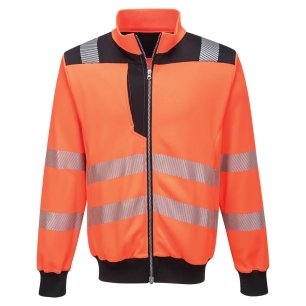 PW3 Hi-Vis Sweatshirt Zippé couleur : Orange/Noir taille S - PORTWEST