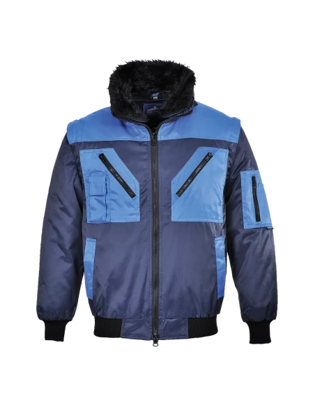 Blouson pilote bicolore couleur : Marine taille M - PORTWEST