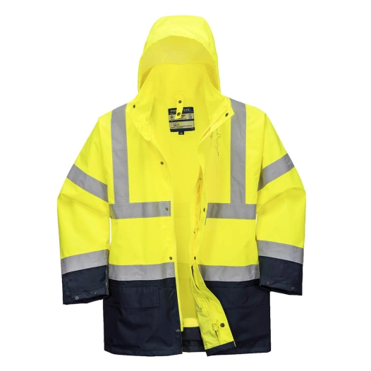 Parka 5 en 1 Essentiel Bicolore couleur : Jaune/Marine taille XL - PORTWEST