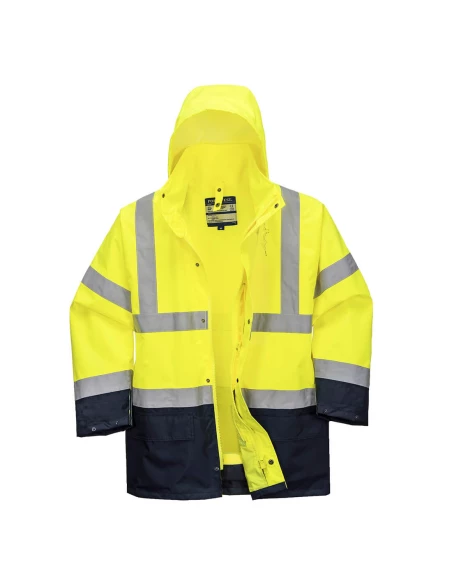 Parka 5 en 1 Essentiel Bicolore couleur : Jaune/Marine taille XS - PORTWEST