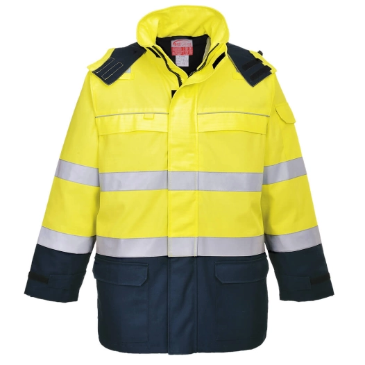 Parka arc électrique et haute visibilité couleur : Jaune/Marine taille L - PORTWEST