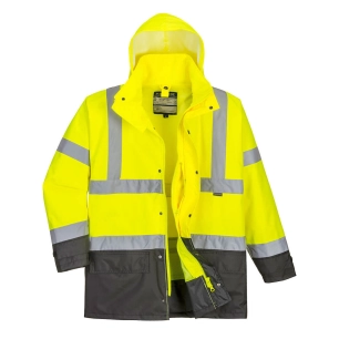 Parka Bicolore Executive 5-en-1 couleur : Jaune/Gris taille M - PORTWEST