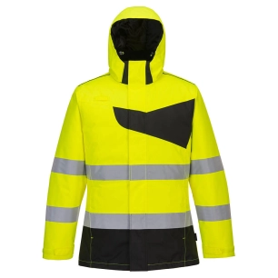 Parka d'hiver haute visibilité PW2 couleur : Jaune/Noir taille XXXL - PORTWEST