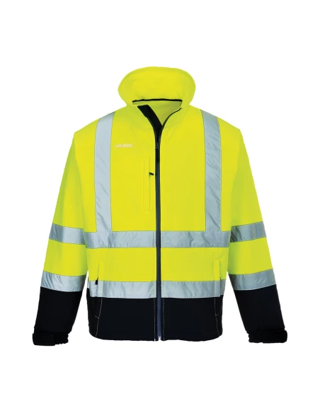 Softshell Bicolore (3 couches) couleur : Jaune/Marine taille XXL - PORTWEST