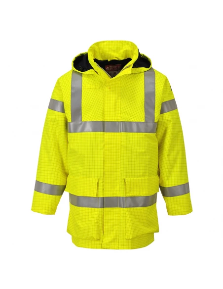 Veste de pluie hi-vis multi lite Bizflame couleur : Jaune taille M - PORTWEST