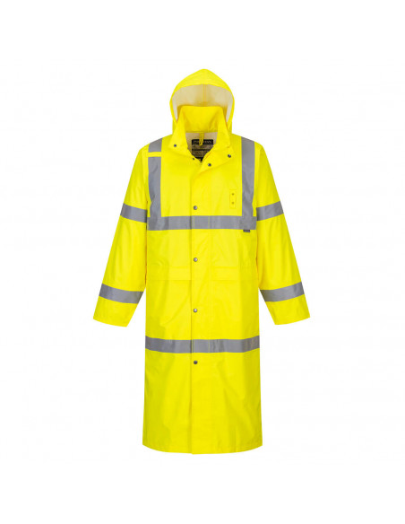 Manteau de pluie HiVis 122cm couleur : Jaune taille S - PORTWEST