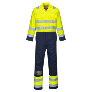 Combinaison Hi-Vis Anti-Statique Bizflame Pro couleur : Jaune/Marine taille 4XL - PORTWEST