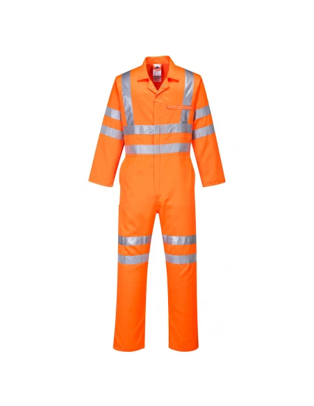 Combinaison Hi-Vis Poly-coton RIS couleur : Orange taille M - PORTWEST
