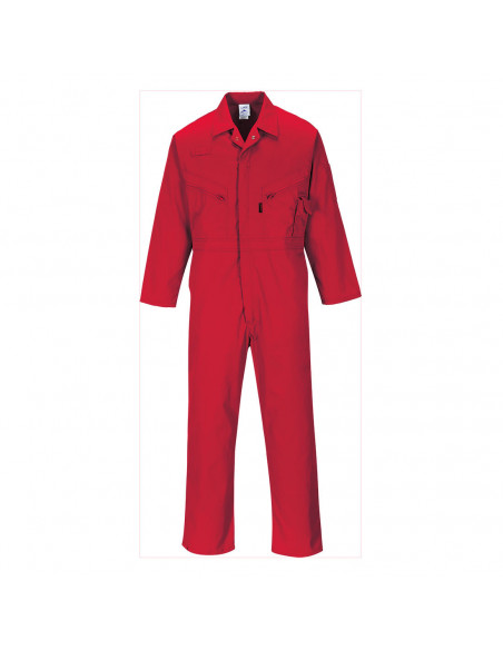 Combinaison Liverpool à zip couleur : Rouge taille L - PORTWEST