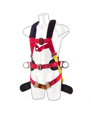 Harnais Portwest 3 Points Confort Plus couleur : Rouge taille - PORTWEST