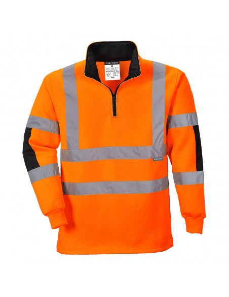 Sweatshirt Rugby Xenon couleur : Orange taille 4XL - PORTWEST