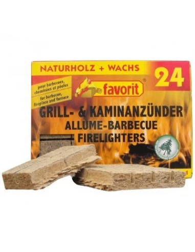 Allume-feux naturel x 24 pièces - FAVORIT