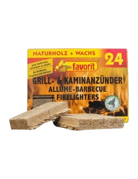 Allume-feux naturel x 24 pièces - FAVORIT