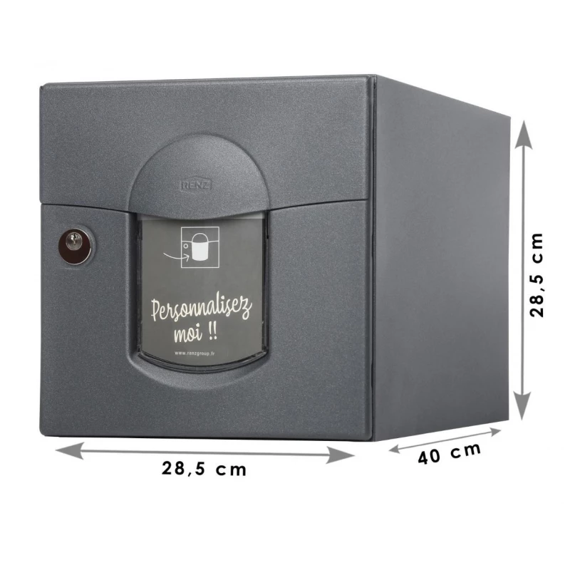 Boite aux lettres solea 2 portes gris anthracite - RENZ