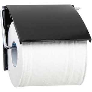 Porte Rouleau Papier Wc Plastique Noir Inox - M S V