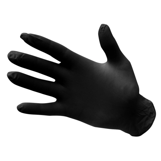 Gants Nitrile Non poudrés à usage unique couleur : Noir taille L - PORTWEST