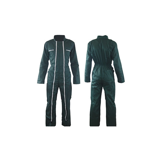Combinaison de travail 2 zips verte Taille M 44/46, 65% polyester, 35% coton - COVERGUARD