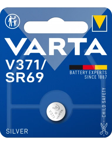 10 Pile Varta Sr69 - V371 Silver 1,55v (EMBALLAGE 1 Unit) Ø9,5x2,05mm