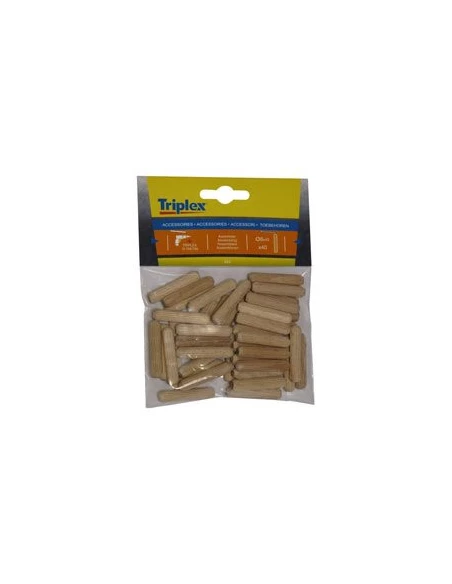 Tourillons bois 8x40 sachet de 50 pièces - TIVOLY