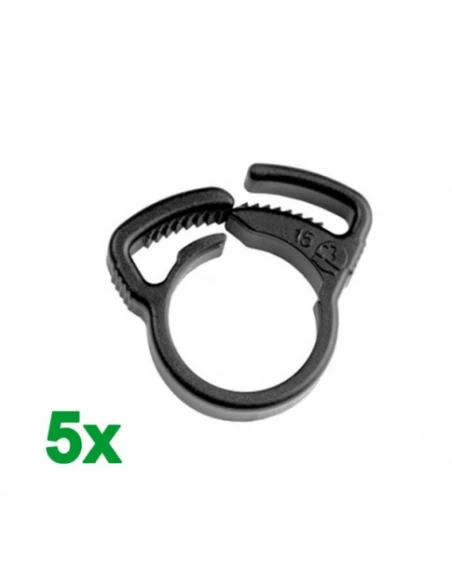 Collier serrage pour tuyau d'arrosage goutte à goutte 16mm - 5 pièces - RAIN